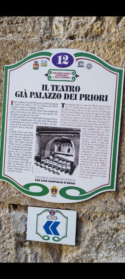 Apartament La Casa Del Teatro Campiglia dʼOrcia Zewnętrze zdjęcie